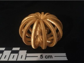 dorado jaula 3d fibonacci higo matemáticas Arte espiral 3d print model - Mito3D