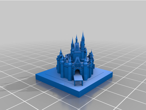 greeble Sehenswürdigkeiten Disney Schloss Modelle Architektur Greeblecity 3d print model - Mito3D