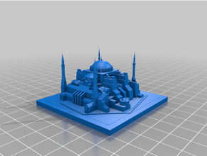Greeble görülecek yer Hagia Sophia modeller mimari Greeblecity 3d print model - Mito3D