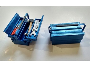 cassetta degli attrezzi Aperto chiuso remixare 3335647 meccanico giocattoli miniatura scenario 3d print model - Mito3D