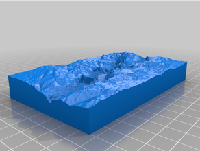 Yosemit Senke scannt Repliken Landschaft setzt Terrain 3d print model - Mito3D