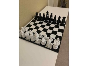 large square chess board spiral knight piece 3d print model - Mito3D