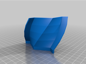 tordu hexagonal moule béton pot Extérieur jardin 3d print model - Mito3D