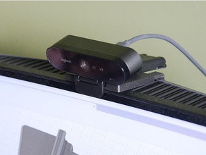 logitech brio tenere controllo montare alienware webcam 3d print model - Mito3D