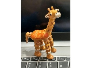 poseable poppin giraffe toy animals africa animal articulated doll safari wild 3d print model - Mito3D