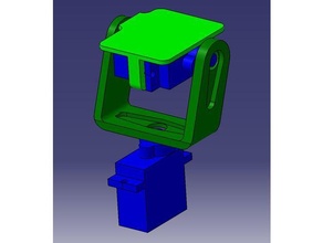 mini pan tilt tx03 hobby 2 axes 9g servo eachine plateforme 3d print model - Mito3D