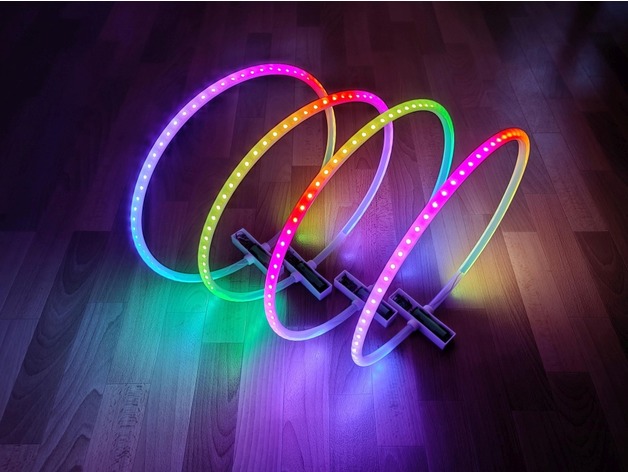 led whoop gate case holder vehicles fpv light strip tinywhoop tiny ws2812b 3D print model - Mito3D