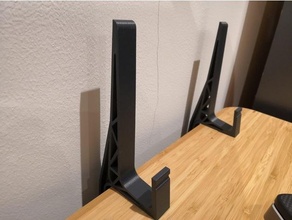 vertical ordenador portátil abrazadera estante soporte oficina 3d print model - Mito3D