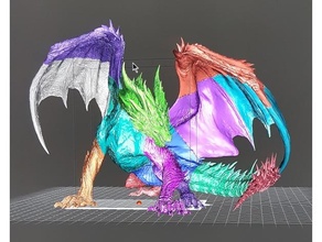 mhw rouge dragon safi jiiva 3d impression 3dprintable ancien rpg ttrpg 3d print model - Mito3D