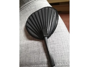 japanese-style hand fan charcoal outdoor & garden grill japanese 3d print model - Mito3D