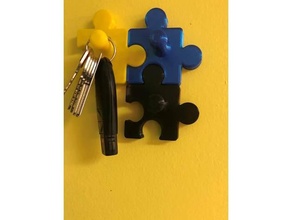 puzzle clé titulaire soutien porte clés 3d print model - Mito3D