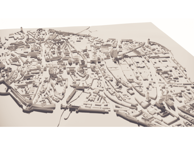 city model - nuremberg germany 3d printing bavaria cityscape microcity 3D print model - Mito3D