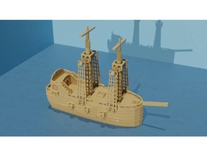 Pirat Schiff Fahrzeuge Boot Fregatte historisch 3d print model - Mito3D