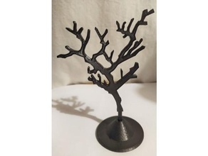 anillo árbol joyería Moda arete joya 3d print model - Mito3D
