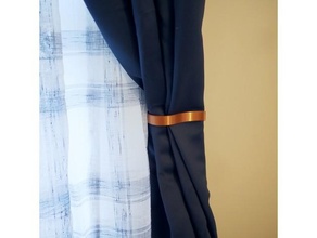 drapery holdback decor command strips drape drapes tieback 3d print model - Mito3D