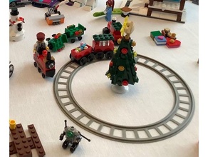 Lego mini entrenar pista juguete juego accesorios ladrillo Navidad ferrocarril 3d print model - Mito3D