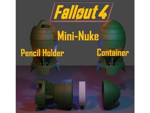 caer 4 mini nuke envase lápiz soporte vídeo juegos 3 vegas Nuke arma nuclear bolígrafo 3d print model - Mito3D