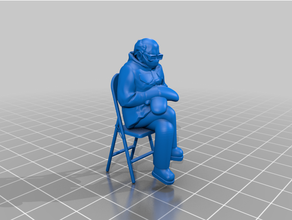 remix fisk400's bernie chair people 2021 sanders mittens president 3d print model - Mito3D