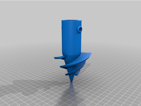 sand screw beach umbrella - 25mm shaft outdoor & garden mount 3d print model - Mito3D