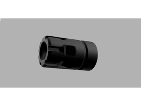 airsoftflash hider muzzle break compensator me props airsoft accesories barrel flash brake 3d print model - Mito3D