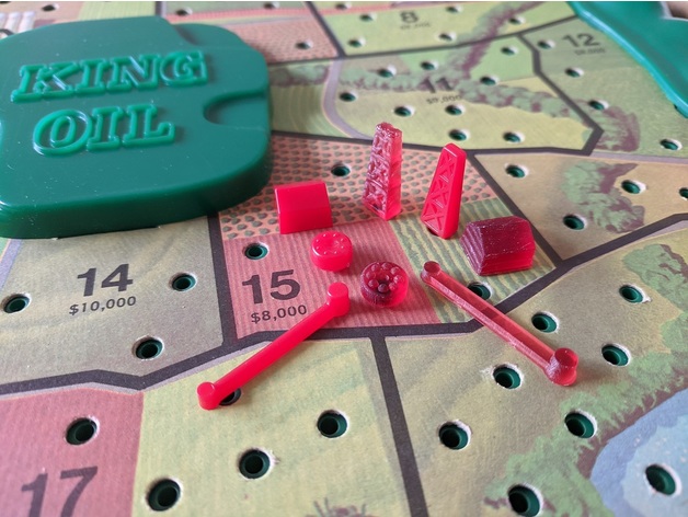 re olio tavola gioco sostituzione pezzi Giochi tavolo 3D print model - Mito3D