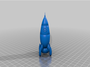 retro cohete vehiculos 3d print model - Mito3D