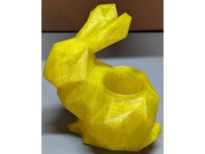 poly bunny pencil holder office rabbit 3d print model - Mito3D