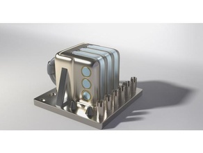 künstlerisch Motor Skulpturen abstrakt Kunst Energie Ingenieurwesen Treibstoff Generator Leistung liefern Pumpe sci fi Wissenschaft Fiktion scifi 3d print model - Mito3D