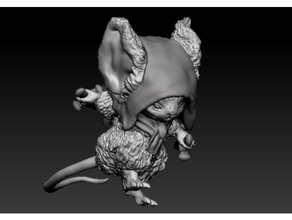 ratón Guardia inspirado dagas 3d impresión 28mm miniatura animal batalla dnd mazmorras dragones mini gente 3d print model - Mito3D