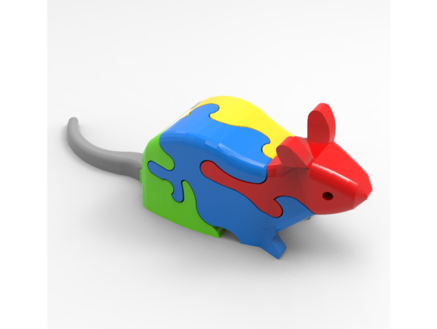 Souris Puzzle Kunst Werkzeuge 3D print model - Mito3D