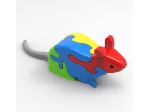 souris puzzle art outils 3d print model - Mito3D
