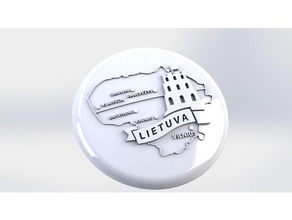 medal lithuania food & drink 3d print model - Mito3D
