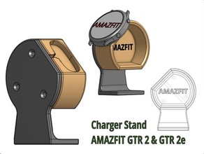 charger stand amazfit gtr 2 2e gadgets battery cable management charging dock cool desk organizer display gadget support smartwatch supportless usb 3d print model - Mito3D