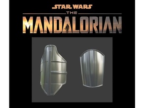 mandalorian thigh armour costume beskar steel cosplay starwars mando star wars armor 3d print model - Mito3D