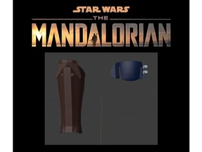 mandalorian greave & knee armour costume armor beskar steel cosplay cosplays starwars durasteel mando star wars 3d print model - Mito3D