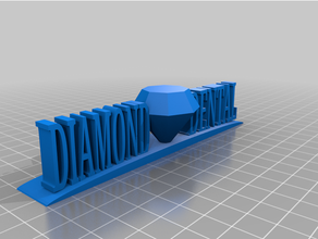 dental clínica logo 3d impresión dentista diamante 3d print model - Mito3D