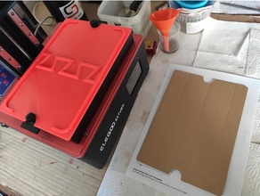 elegoo saturn vat tank cover remix print small printers cardbox template 3d printer accessories 3d print model - Mito3D