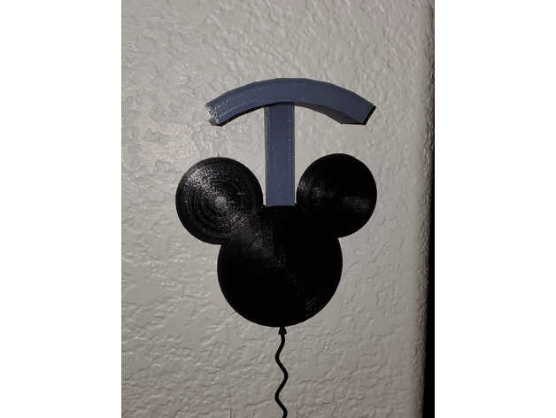 Mickey Souris oreilles mur monter art disney souris oreille 3D print model - Mito3D