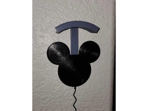 Mickey ratón orejas pared montar Arte disney Mouse oído 3d print model - Mito3D