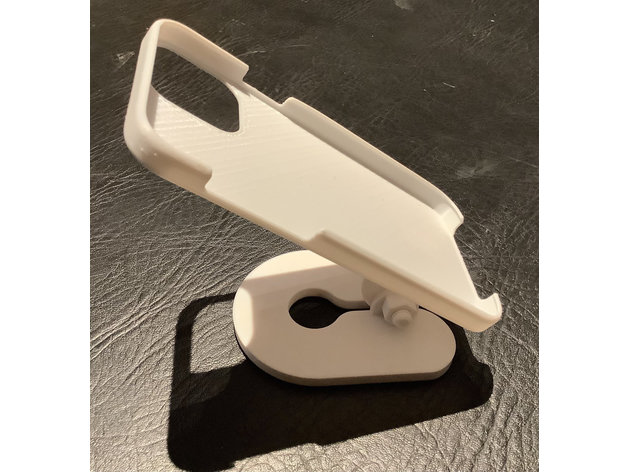 iPhone 12 Profi einstellbar Halter Unterstützung Handy Mobiltelefon Telefon 3D print model - Mito3D