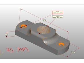 Kühlmittel Tube Base 20mm m3 Loch Elektronik 3d print model - Mito3D