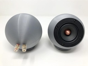 Kugel Lautsprecher Audio audiophil Gehege 3d print model - Mito3D