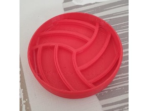 volley ball biscuit coupeur cuisine manger galletas Molde para 3d print model - Mito3D