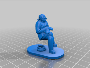 bernie sitting meme caganer people 3d print model - Mito3D