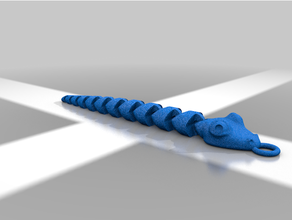 artikuliert Schlange Schlüsselbund Ring Schlüsselanhänger Cattoy 3d print model - Mito3D