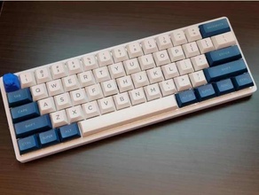 dz60 angled case hobby mechanical keyboard 3d print model - Mito3D