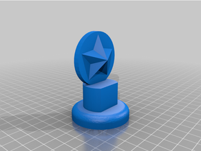 poesia trofeo sculture zoccolo 3d print model - Mito3D