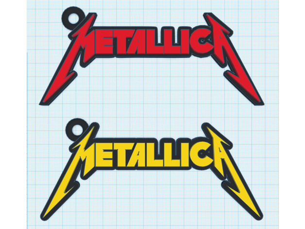 Metallica chaveiro afiado arestas 3d impressão banda Rocha rock 3D print model - Mito3D