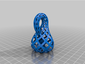 Klein şişe batırılmış halka matematik Sanat 3d print model - Mito3D