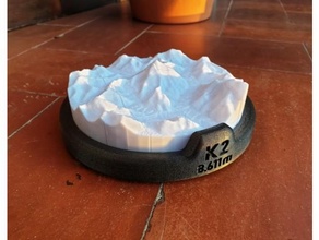 k2 rompecabezas himalaya juguete maqueta montaña aliviar 3d print model - Mito3D